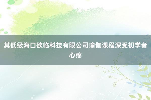 其低级海口欲临科技有限公司瑜伽课程深受初学者心疼